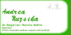 andrea muzsika business card